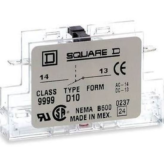 Picture of 50/90A 1 N/C AUX CONTACT For Schneider Electric-Square D Part# 9999D01